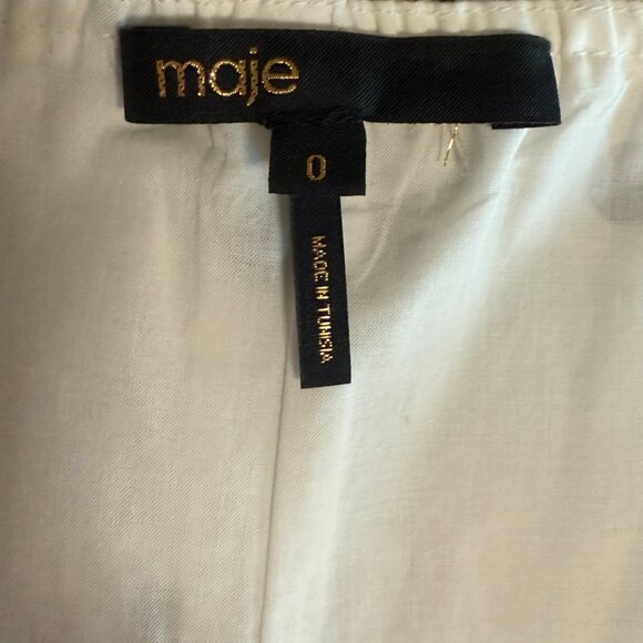 Maje Lanina Women's Dot Print Top - Size 0 - Picture 4 of 5